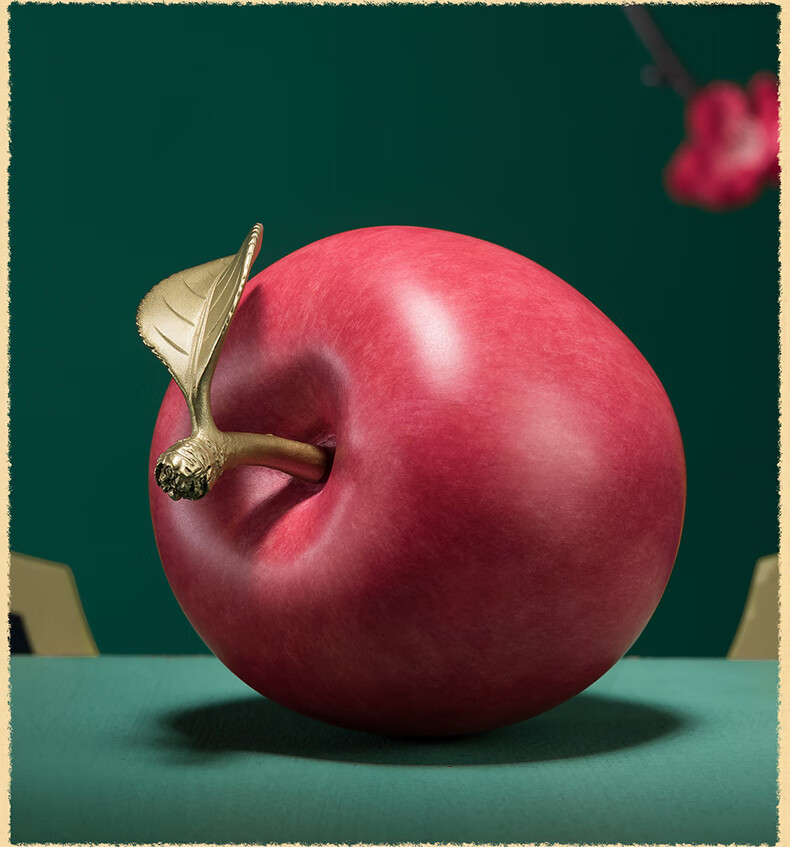 Master Tong "Auspicious Apple" Living Room Peace Apple Copper Ornament Home Decoration Craftsmanship 10