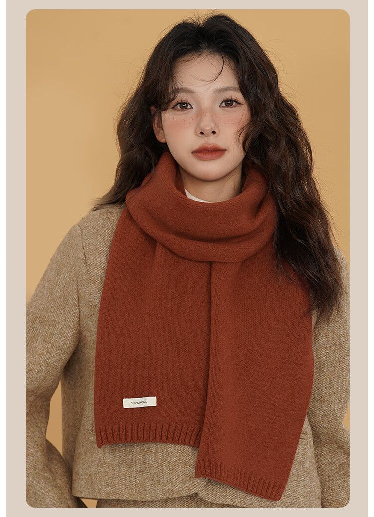 FitonTon Women's Winter Scarf 100% Wool Thick Warm Shawl Neck Warmer Gift Box for Girlfriend Birthday New Year 5