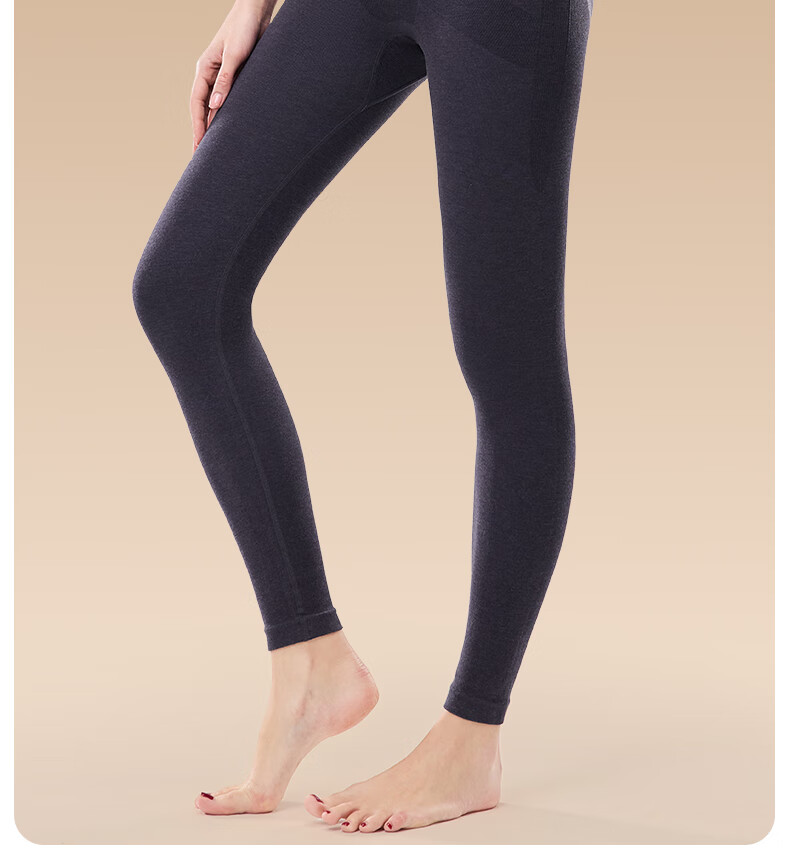 GRACEWELL High-Waist Autumn Winter Women's Cashmere Thermal Shaping Seamless Heat Retention Tummy Control Hip Lift Slim Fit Leggings Coffee XL 22