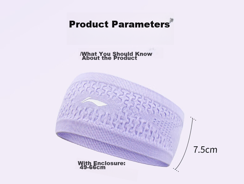 Li-Ning Sports Headband for Women And Men, Sweat-Absorbing Band, Wide Fitness Running Forehead Sweat-Guiding Headband Scarf, Pink 13