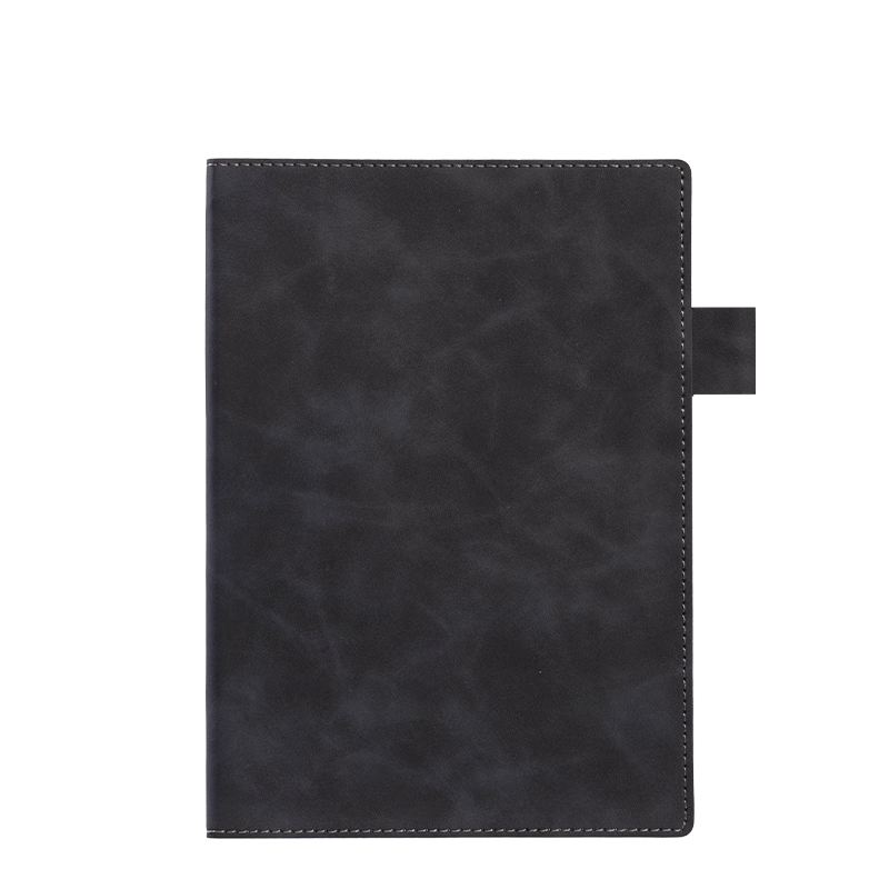 Deli A5 Leather Cover Office Notebook Meeting Notepad 64 Sheets BP111 Black