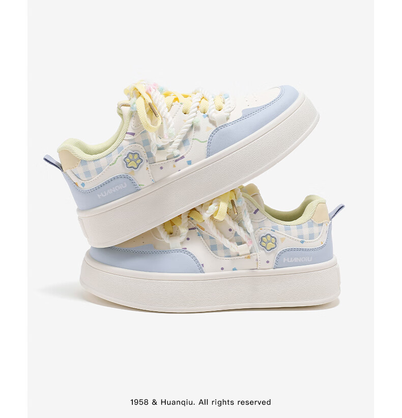 Global New Women's Shoes Artistic Casual Versatile White Sneakers College Style Daily Sneakers XHQ-G1007 Beige Deep Blue Size 39 12