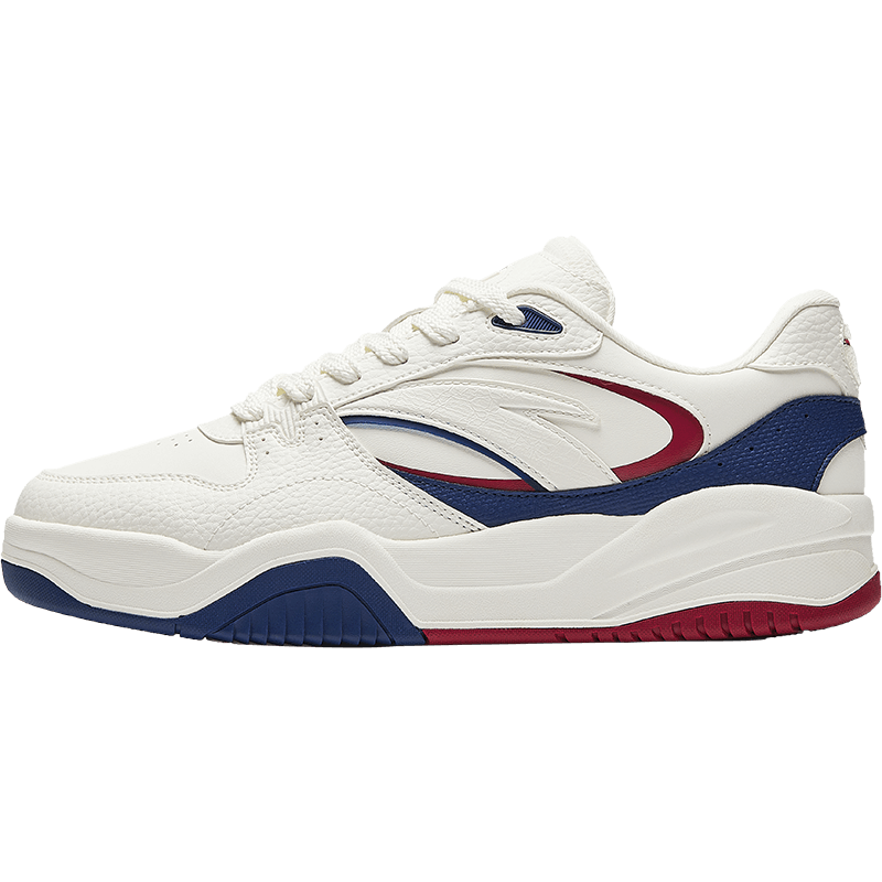Anta Wave Shoes 4 | Retro Colorblock Fashion Sneakers for Women Winter Leather Warm Height-Increasing White Casual Sports Shoes
