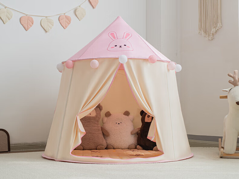 Mushroom Elephant Kids Indoor Play Tent Mongolian Yurt Castle Toy House Birthday Gift for Boys and Girls 1