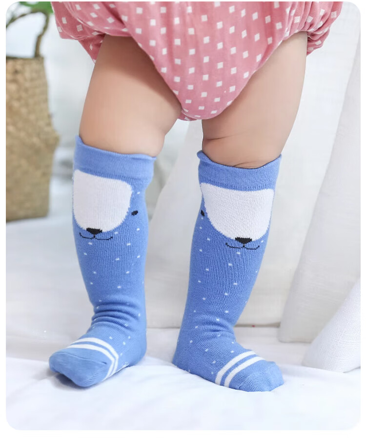 9i9 Baby Socks Autumn Winter Non-Slip Floor Socks Mid-Calf Seamless Socks 2 Pairs Pink Size S F71 2