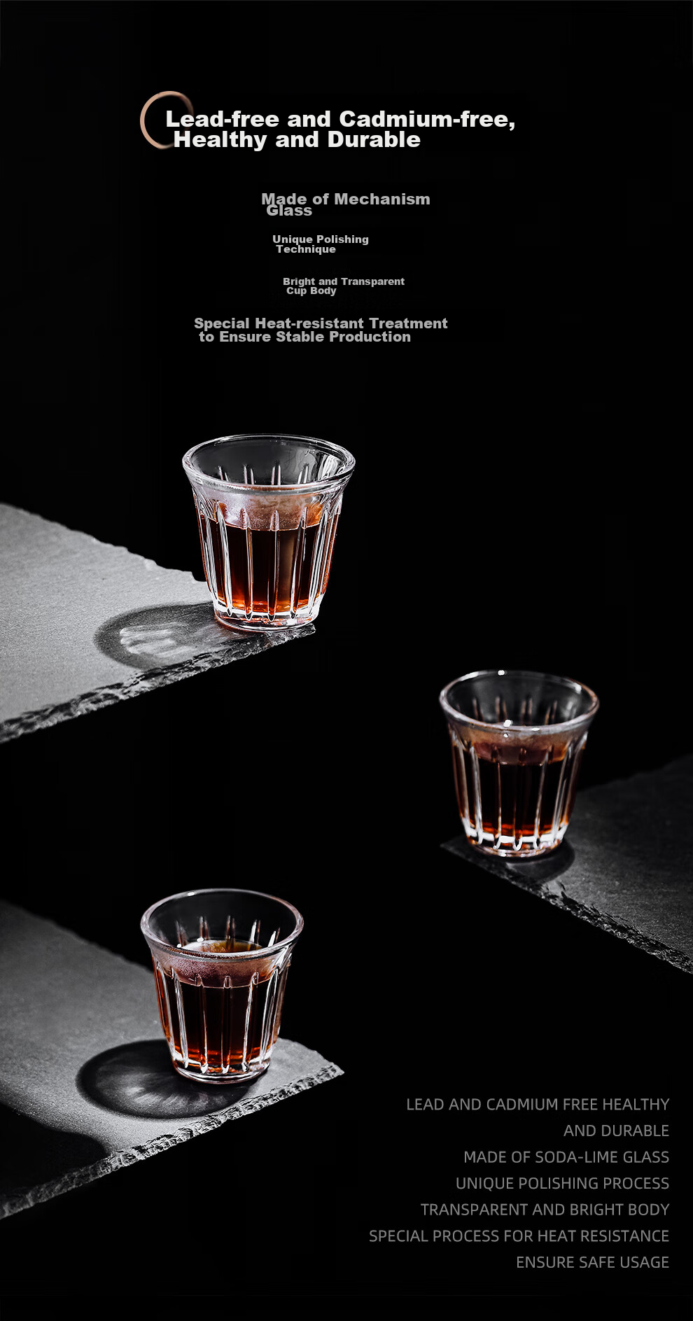 MHW-3BOMBER Bomber [Gift] Coffee Glass Cup, Australian White Cup, Transparent Simple Retro Dirty Americano Latte Art Cup 8