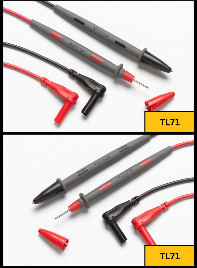 FLUKE TL71 Test Leads CAT II 1000V 10A Safety Rating for Digital Multimeters F106, F107 5