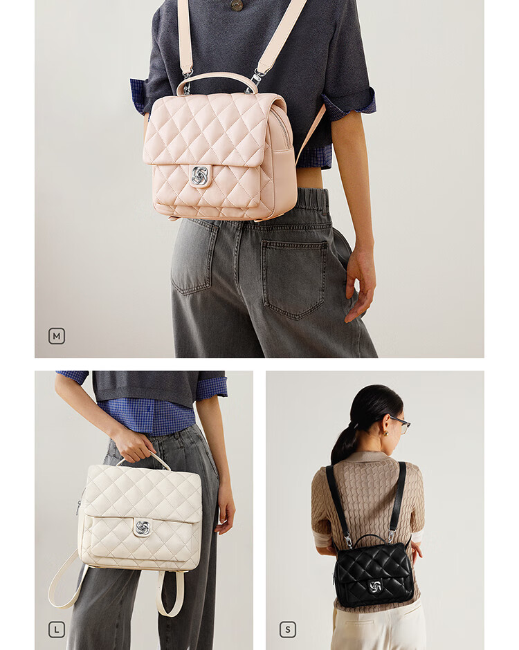 JUST STAR Zhang Yuxi's Same Style Backpack for Women, 2026 New Light Luxury Lightweight Travel Backpack, School Bag, Birthday Gift 3