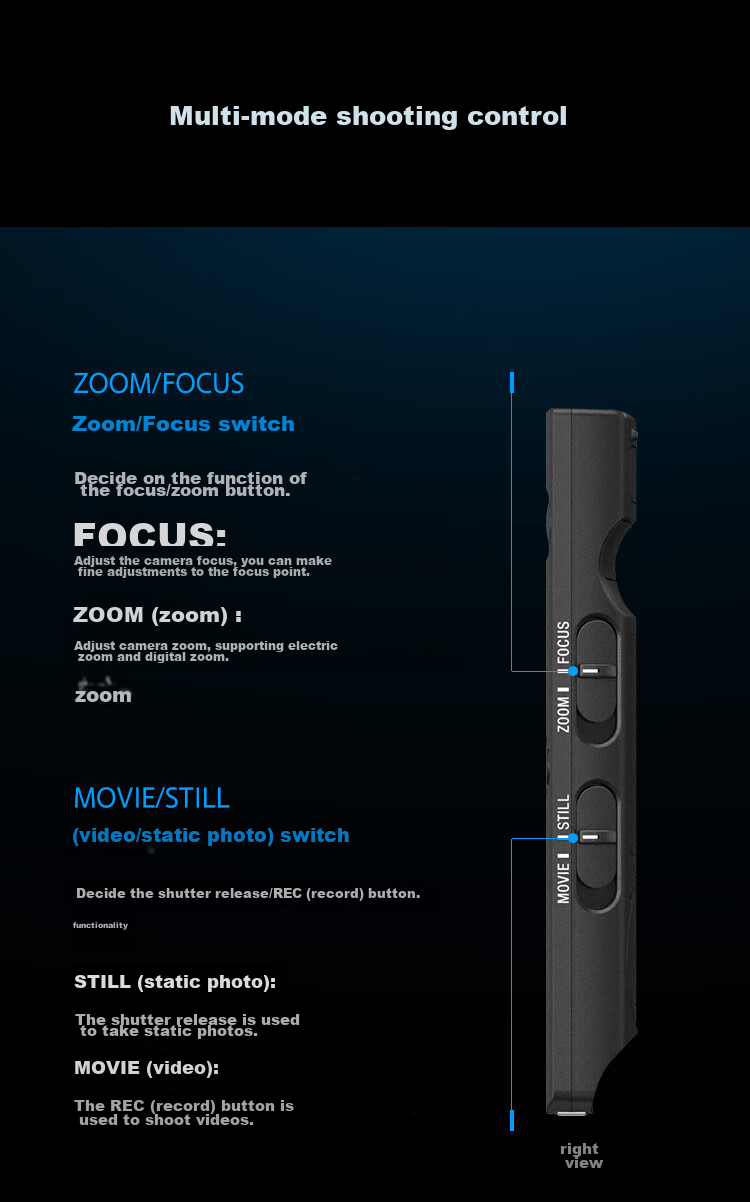 SONY RMT-P1BT Wireless Bluetooth Remote Control Shutter Release Remote Quick Response (Compatible with A7RM4/A7RM3/A7SM3/A6400/ZV1/RX100M7 And Others) 6