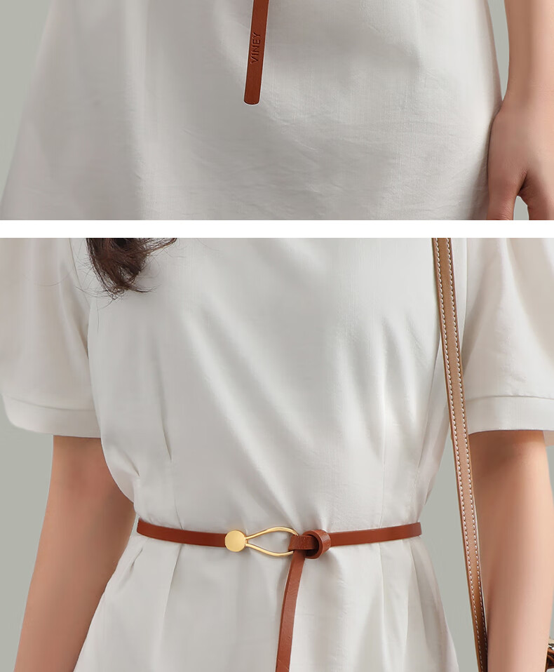 Viney Genuine Leather Women's Belt Waistband for Pants and Skirts Adjustable Waist Belt Birthday Gift for Wife and Girlfriend 3