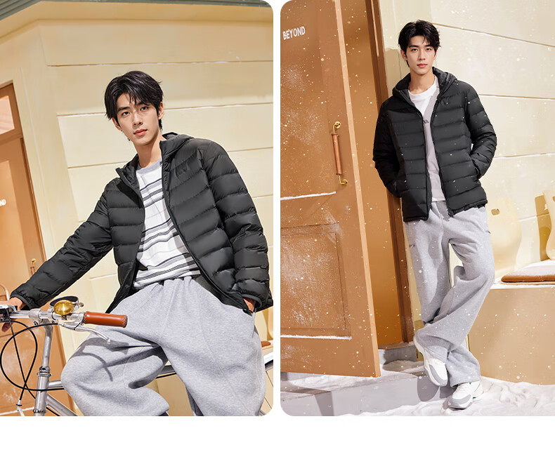 361° Men's Down Jacket Autumn Winter New Lightweight Short Warm Hooded Sports Inner Layer 652544302D-4 16