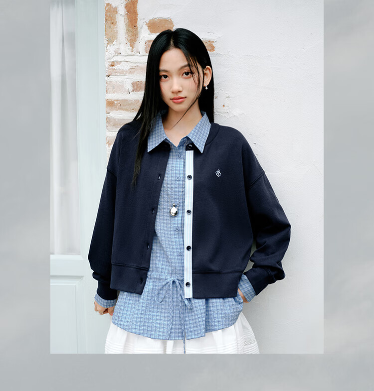 Semir Chen Xiaoyun Women's Spring Short Loose Drop Shoulder College Style Jacket 26 Commuter Jacket 109126108004 6