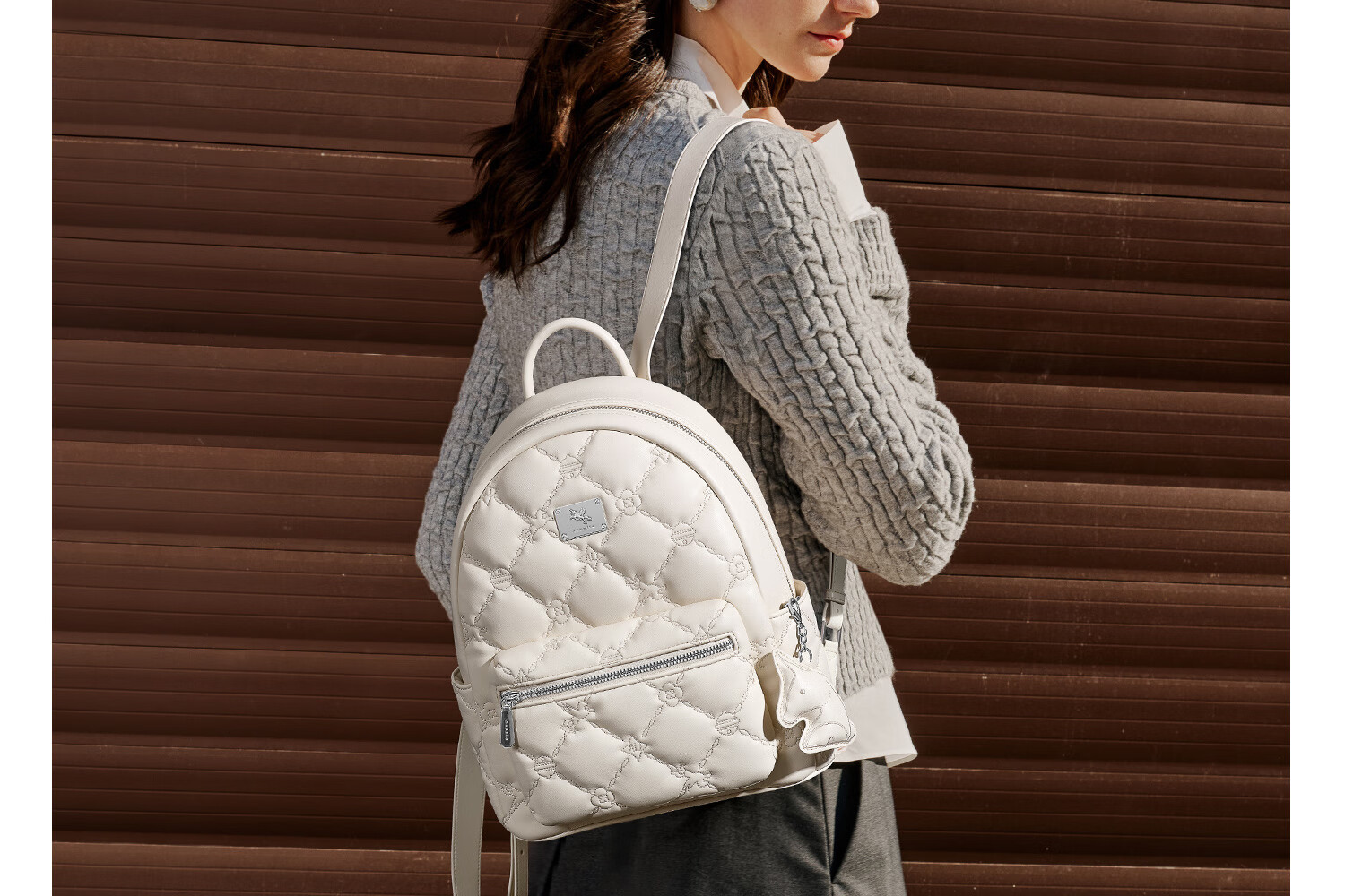 NUCELLE Quilted Pegasus Backpack Women Travel Lightweight Large Capacity Student School Bag New Year Birthday Gift 17