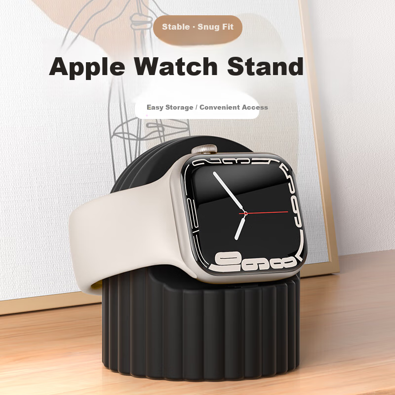 Зарядная подставка BHO для Apple Watch, беспроводная зарядка для Apple Watch S11/S10/SE/S9/8/7/6/Ultra3/2, настольная док-станция, силикон, серая