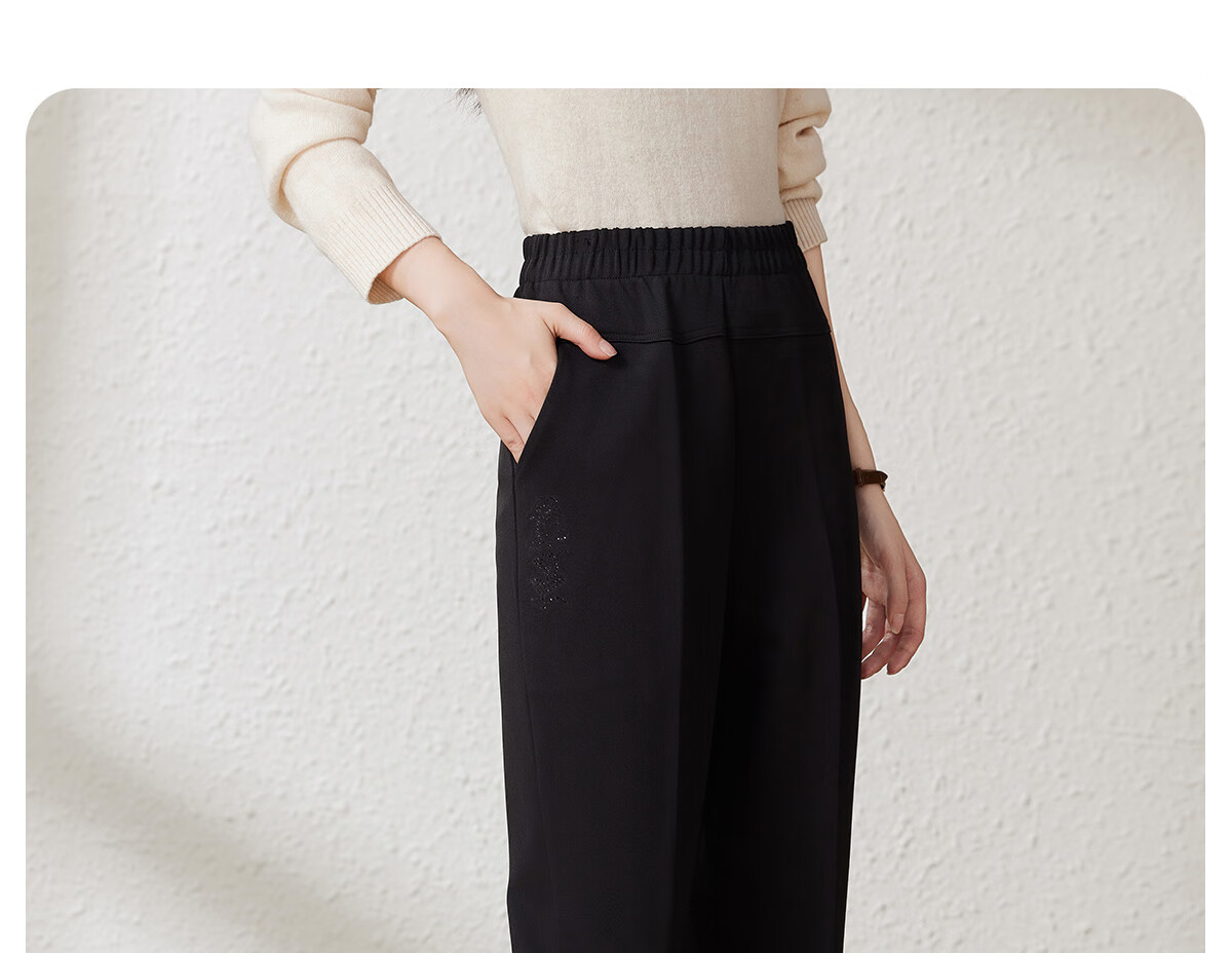 YUZHAOLIN Mother's Day Gift Middle-aged and Elderly Women's Spring and Autumn Pants Casual Pants for Middle-aged Moms Y243K2008 16