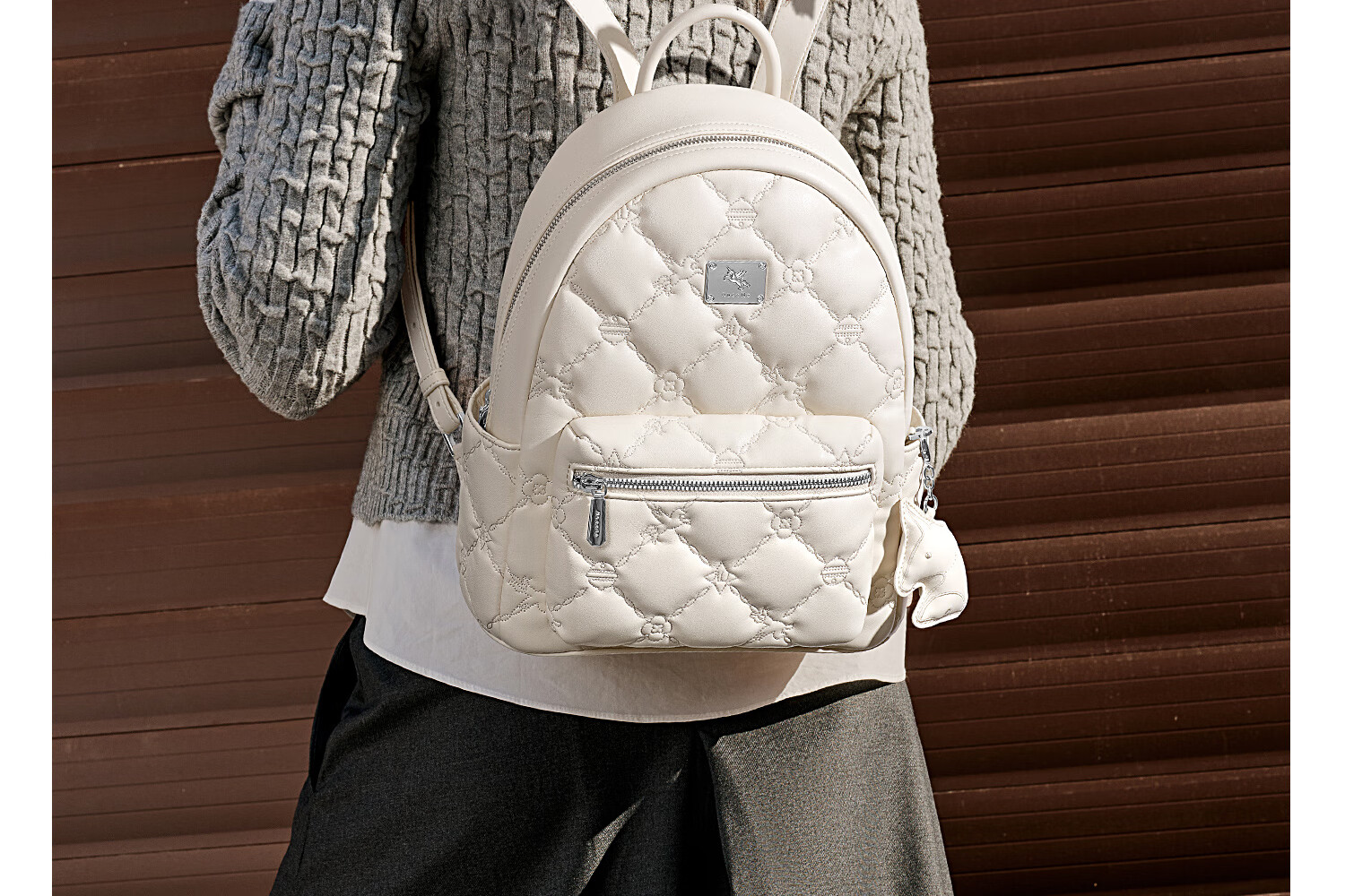 NUCELLE Quilted Pegasus Backpack Women Travel Lightweight Large Capacity Student School Bag New Year Birthday Gift 15
