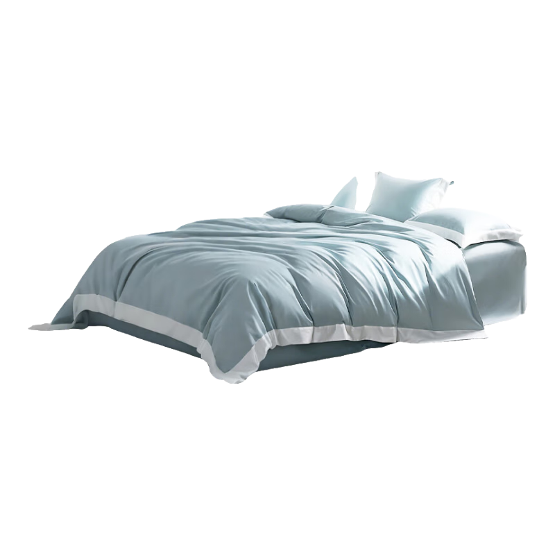 JIEBO 100-Piece Pure Cotton Bedding Set, All-Cotton Four-Piece Set, Class A Long-Staple Cotton French High-End Luxury Bedsheet Style (Duvet Cover 220×240cm)