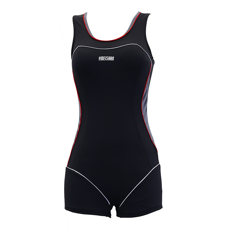 Yimeishan One-Piece Competitive Swimsuit for Women, 2026 New Style, Suitable for Hot Springs, Professional Training, Boyshort, Quick-Drying, Breathable, Beach Vacatio