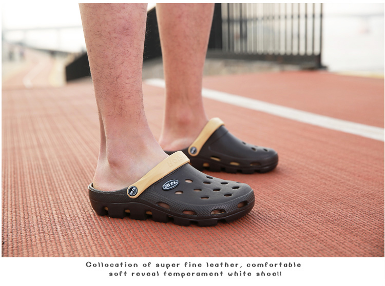 Warrior Casual Couple Slippers, Breathable Outdoor Versatile Closed-Toe Beach Shoes, Lightweight Perforated Sandals, 049 Red, Size 40 16