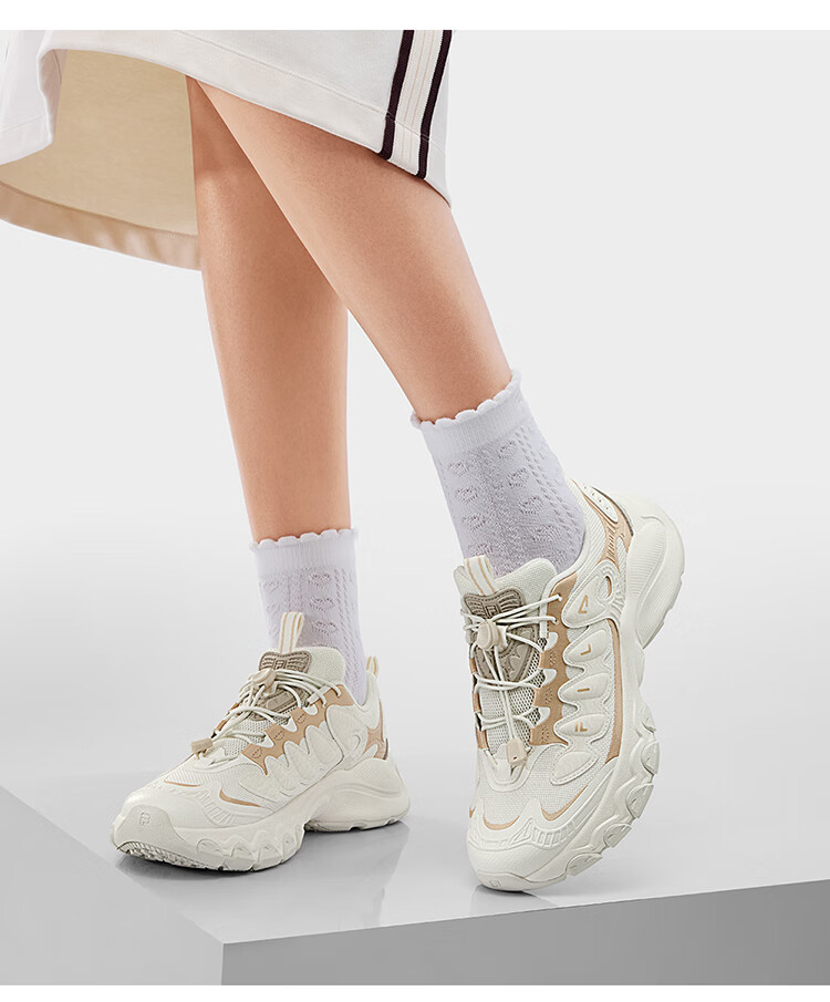 FILA Official Women's Mushroom Dad Sneakers 2026 Spring Casual Sports Shoes 35