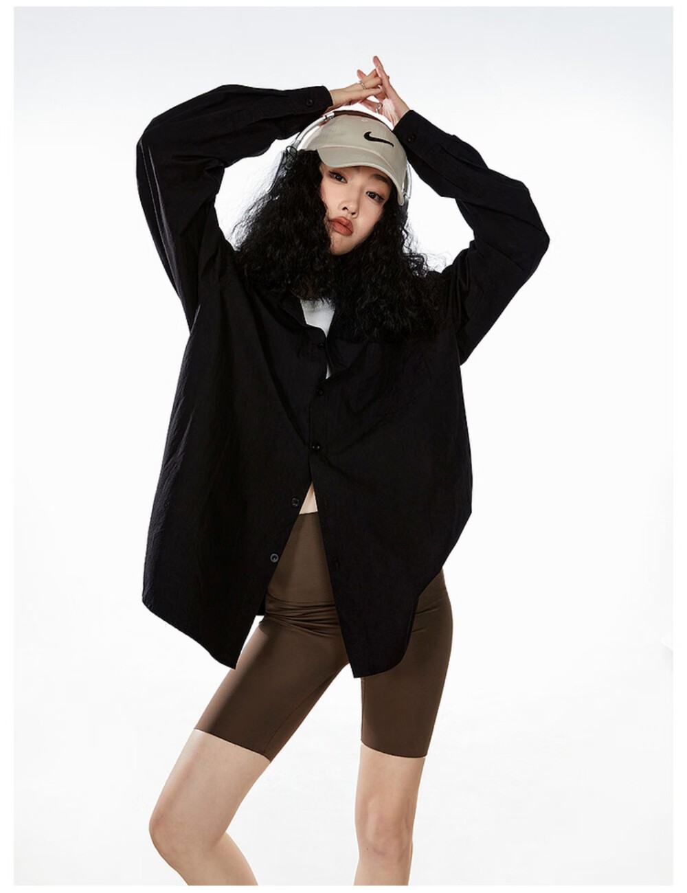 ICH MODE American Vintage White Shirt Women Casual Loose Fit Trendy Blouse Jacket Top Lazy Style White M 25
