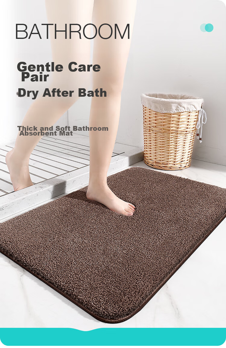 Dajiang Bathroom Mat, Entrance Doormat, Absorbent Mat for Toilet, Non-Slip Floor Mat for Bathroom, 50x80cm 1