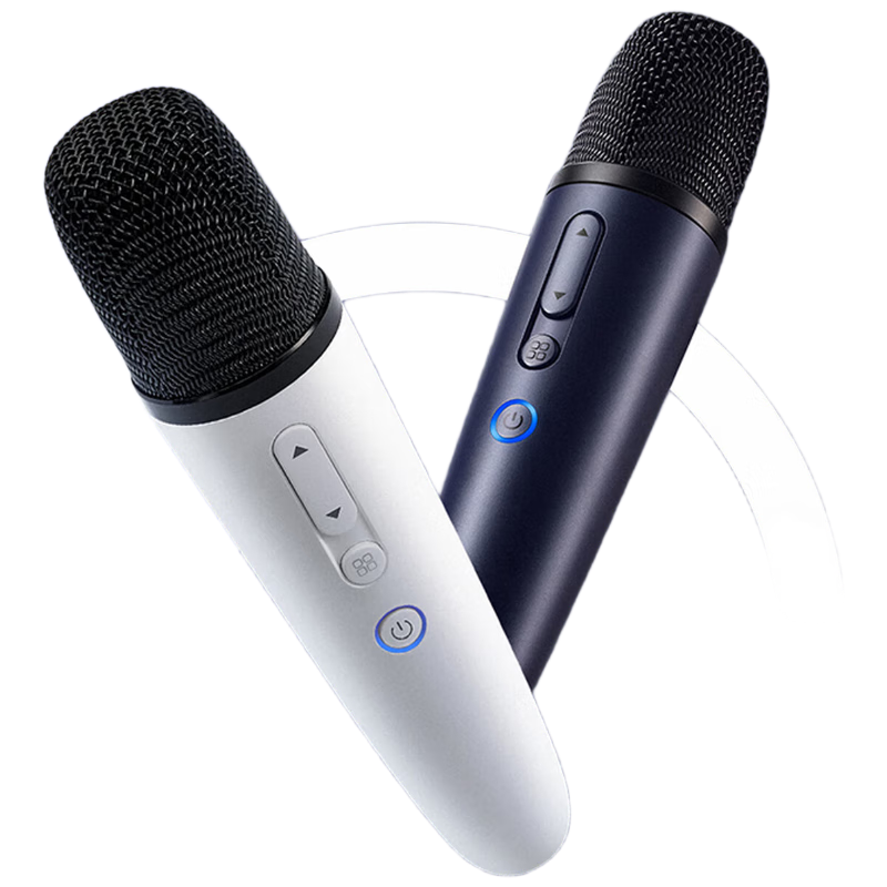 Pure Wireless Microphone K-Song Microphone Home KTV Xiaomi TV TCL Microphone K-Song Outdoor Speaker Dedicated Q1PRO Glacier White Single Unit
