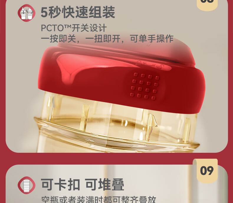 HEGEN Newborn Anti-Colic PPSU Baby Bottle Breast Milk Simulation Year of the Horse Commemorative Gift Box 240ml 3-6 Months+ 2