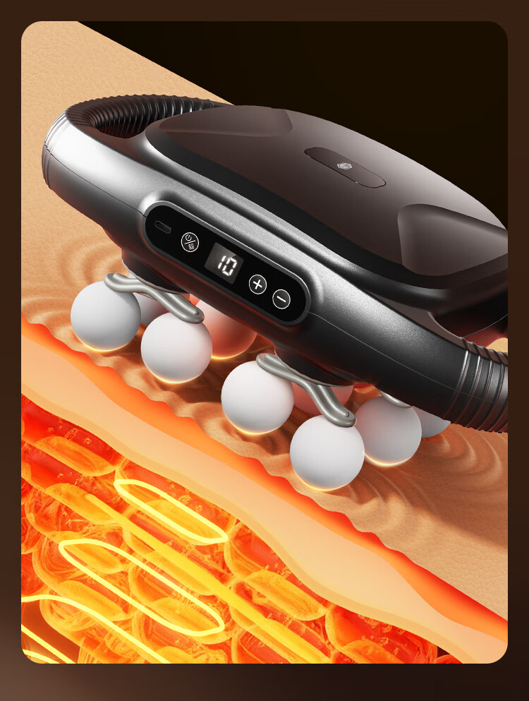 JD Jingzao Multi-Head Fascia Gun Arm and Calf Massager Neck Waist Back Full Body Muscle Massager Leg Multifunctional Birthday Gift for Elders and Partners 4