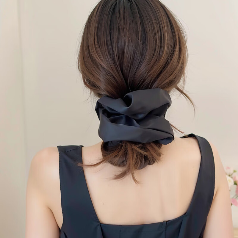 Xiangwan Satin Hair Ties Set of 2, Large Scrunchies for Women, Gentle on Hair, Elegant Hair Bands, Birthday Gift for Her 3