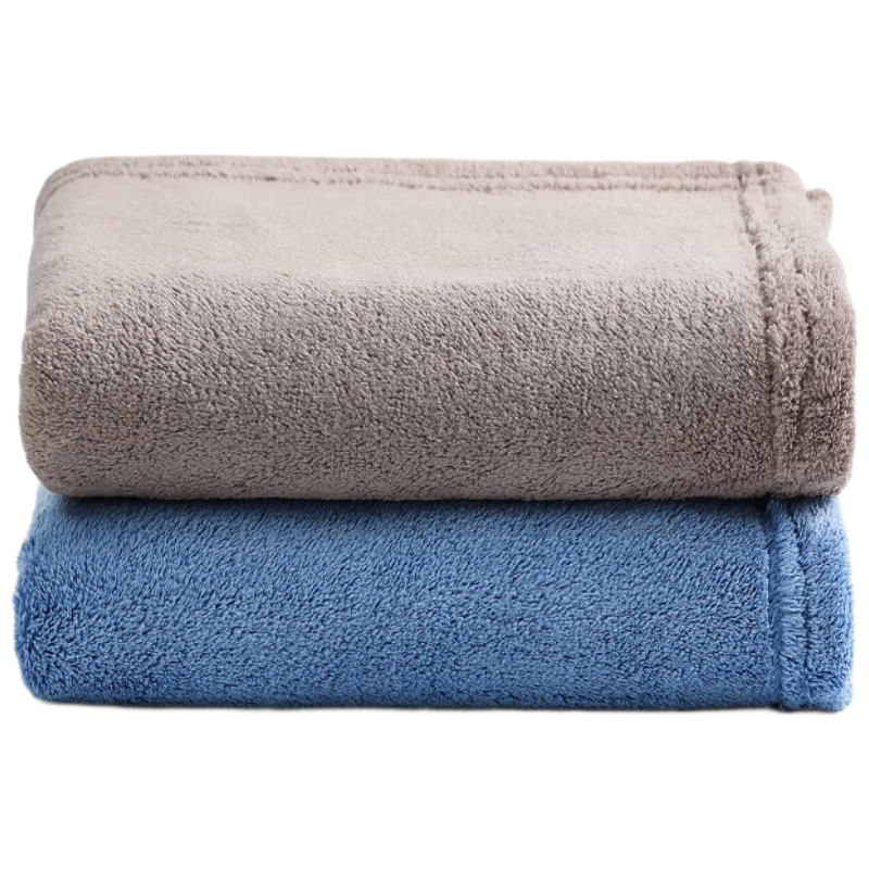 Grace Antibacterial Thickened Towels, 2 Pack, Class A Absorbent, for Men And Women, Face Washing, Bathing, Snowflake Velvet, for Home Use, Hair Drying, Large Face Towel, Blue + Coffee