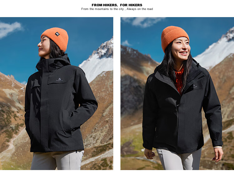 Pioneer Camp Zhuque Women's Three-In Goose down Jacket, Autumn And Winter Waterproof And Stain-Resistant Women's Jacket, Lightweight Down Coat 6
