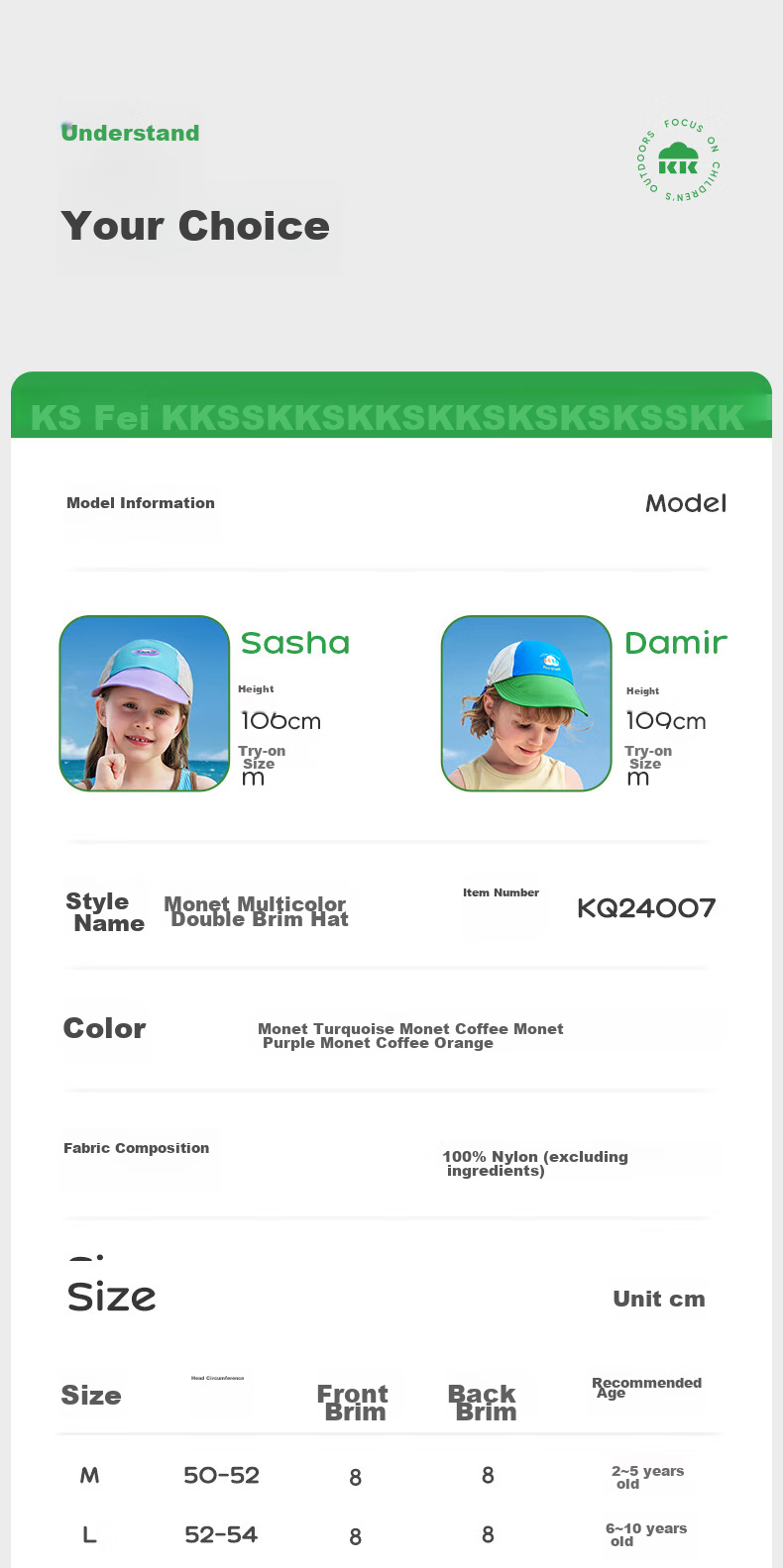 Kocotreekk Kids Convertible Double Brim Sun Hat Spring Summer Baby Baseball Cap Duckbill Cap 31