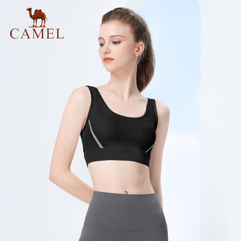 Женский спортивный бюстгальтер CAMEL Y0S1VLZ601A, черный, размер S