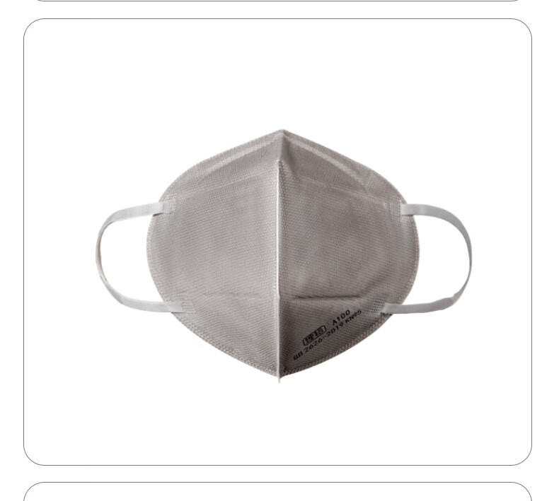Lisong Dust Mask KN95 Foldable Ear-Loop A100 Dust, Smog, Droplet Industrial Dust Mask for Renovation, Grinding, Mining, Wood, Stone, Metal Processing Gray (50 Pieces) 2