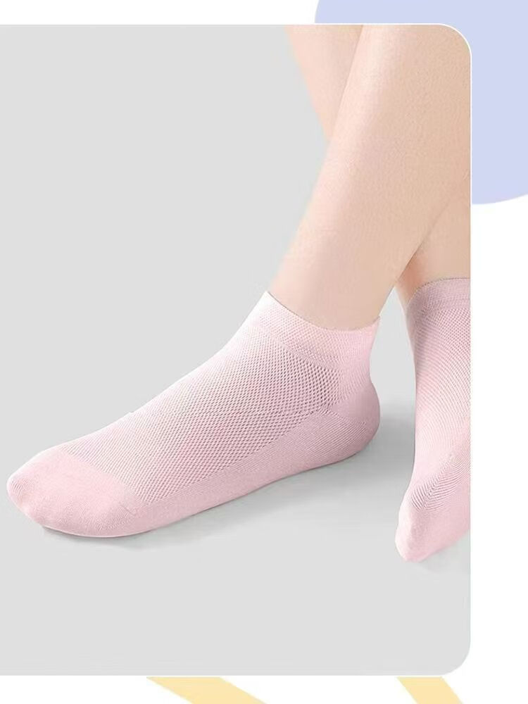 Qihaiqiu Disposable Socks Children Travel Unisex Daily Use Mid-calf Sweat-Absorbing Breathable Spring Autumn 5 Pairs XL 3