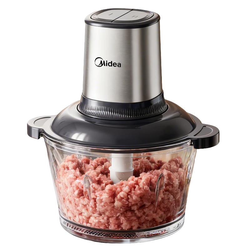 Midea Meat Grinder, Multi-Functional Small Electric Home Mixer for Grinding Meat And Vegetables, Food Processor, Automatic Garlic Masher, Large Capacity JC16