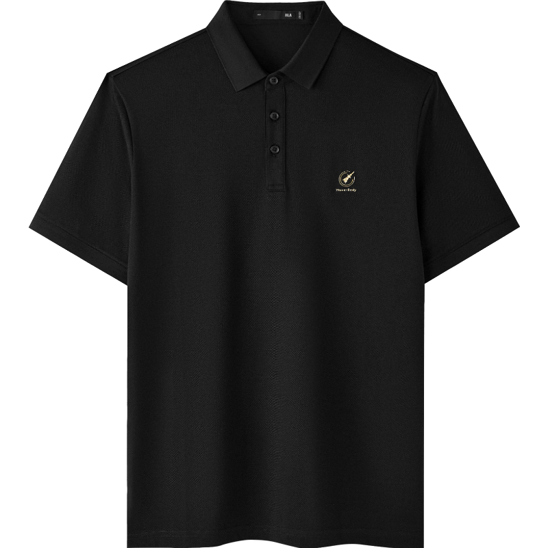 HLAHLA Men's Short Sleeve Polo Shirt 26 Three-Body Collaboration Series Cooling Short Sleeve Summer Shirt