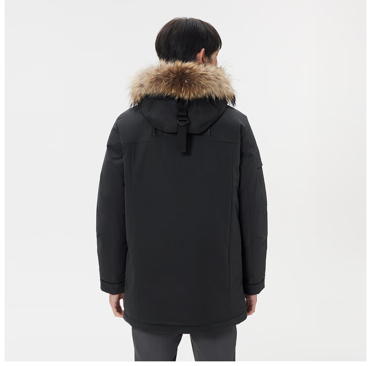 KOLON SPORT Men's Mid-Weight Waterproof Windproof Breathable Down Jacket with Fur Collar and Hood 4
