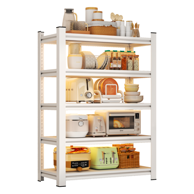 TANGJI Kitchen Multi-Functional Storage Rack, Floor-Standing Multi-Layer Shelf, Storage Organizer, Microwave Oven Stand, Four-Tier, 100*40*118
