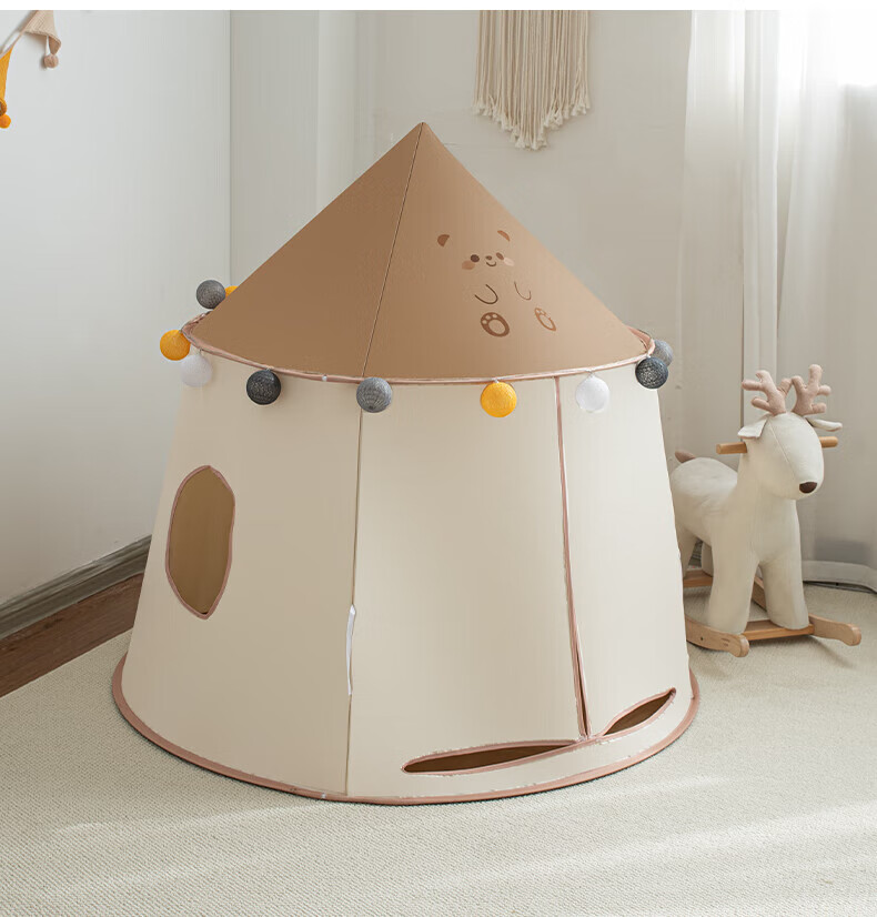 Mushroom Elephant Kids Indoor Play Tent Mongolian Yurt Castle Toy House Birthday Gift for Boys and Girls 2