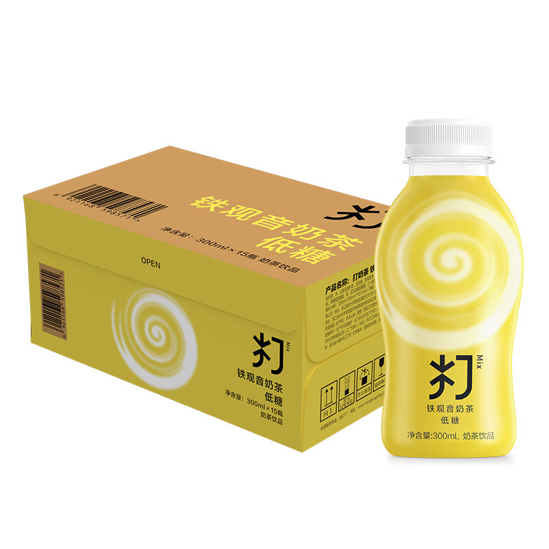 农夫山泉 打奶茶 铁观音奶茶(低糖)300ml*15瓶 整箱