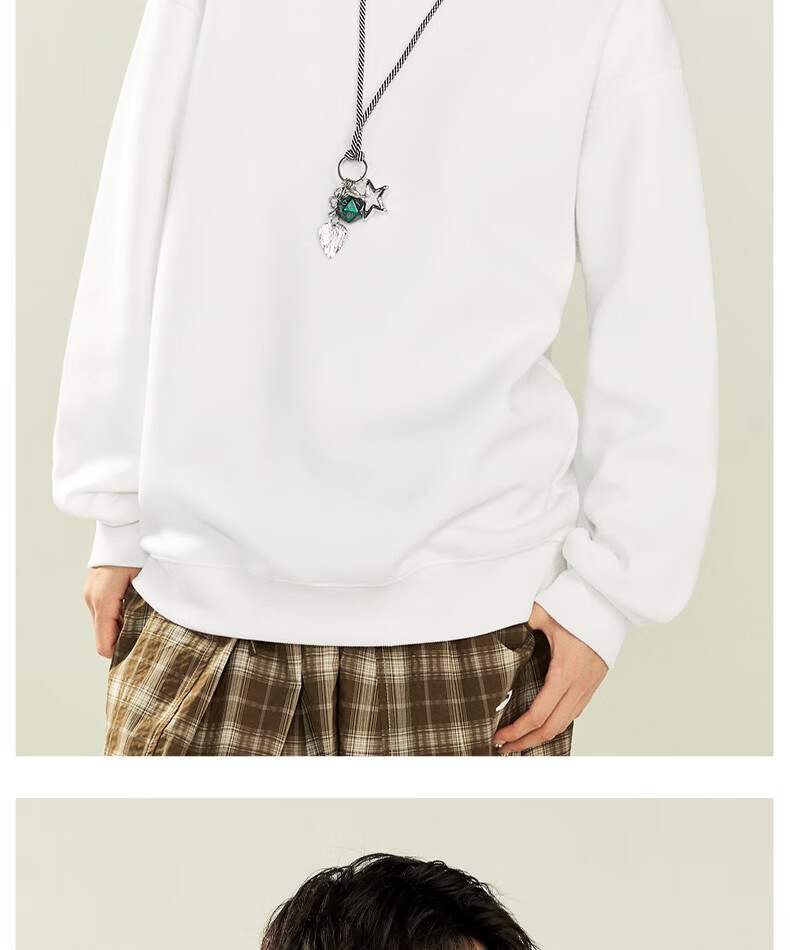 GENIOLAMODE Men's Fleece Lined Sweatshirt Winter Fleece Crewneck Casual Youth Gray 2XL 6