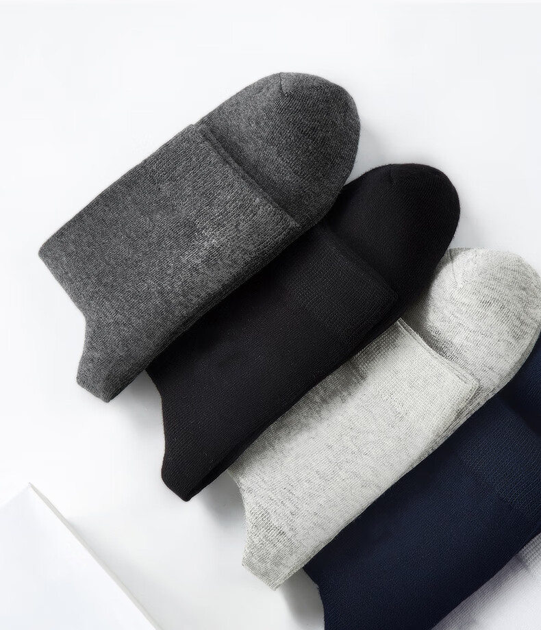 Hengyuanxiang [Hot Selling 200,000] Men's Socks, 100% Pure Cotton, Business Elite Mid-Calf Socks for Men, Sweat-Absorbing And Breathable, Spring And Summer 19