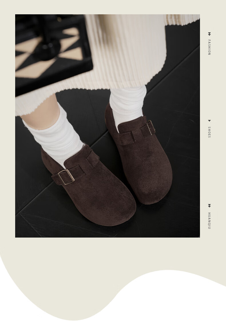 Global Full-Coverage Thick-Soled Birkenstock Women's 2026 New Style Height-Increasing Bean Casual Soft Sole Sneakers 17