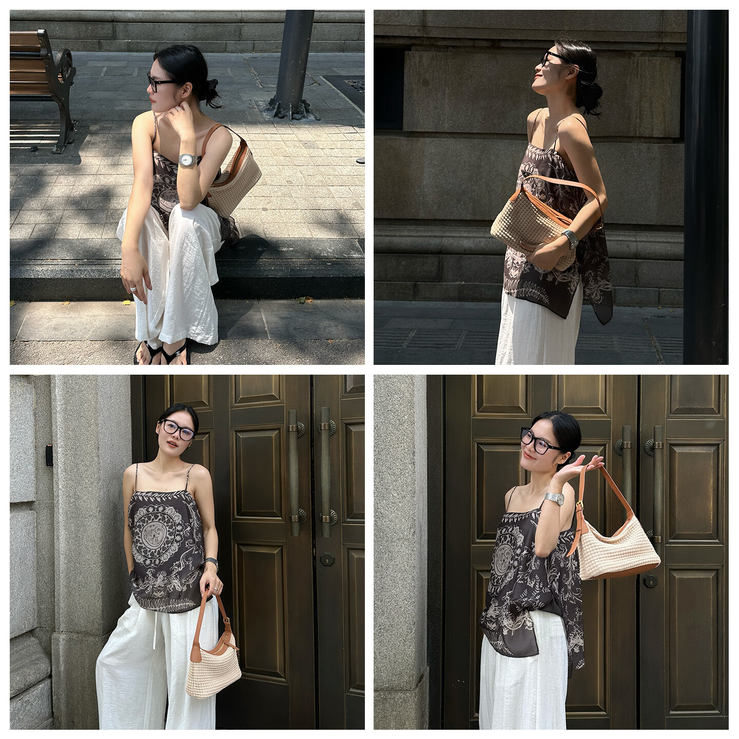 Mood New Casual Vacation Beach Bag, Hobo Underarm Bag, Commuter Tote Crossbody Woven Bag, Birthday Gift