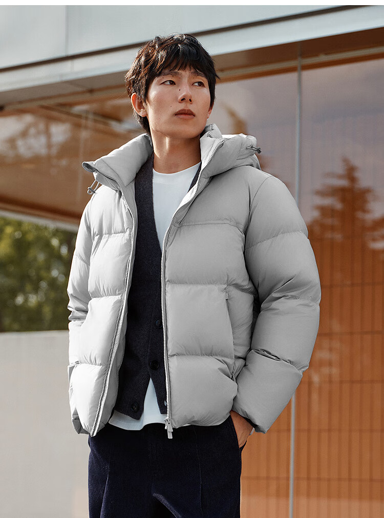 Semir New Year Qiji Red | Easy Down Series down Jacket for Men, Winter 2025 Triple-Protection Coat, Couple's Hooded Red Outerwear 15