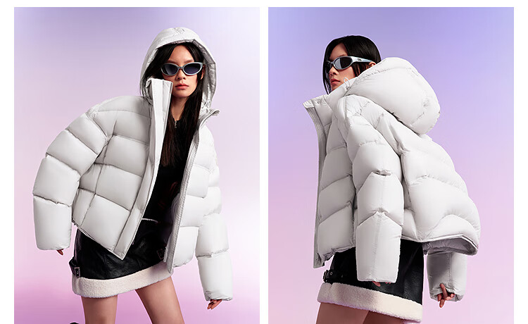 BOSIDENG Women's 25th Anniversary Winter Puffer Thickened Hooded Down Jacket B250243102 Hot Sale Mall Edition 11