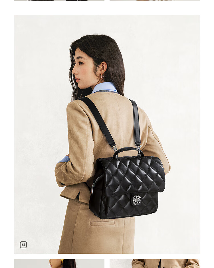 JUST STAR Zhang Yuxi's Same Style Backpack for Women, 2026 New Light Luxury Lightweight Travel Backpack, School Bag, Birthday Gift 4