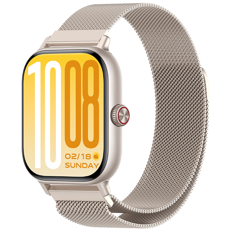 KMaxAI Milanese Metal Strap for vivo/iQOO WATCH GT2 Magnetic Stainless Steel Woven Breathable Business Replacement Watch Band Magnetic Buckle Strap Clear Cloud White
